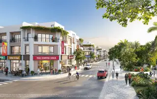 Phố thương mại sôi động tại khu đô thị Vinhomes Green City, biểu tượng sống thịnh vượng ở Tây Bắc TP.HCM.